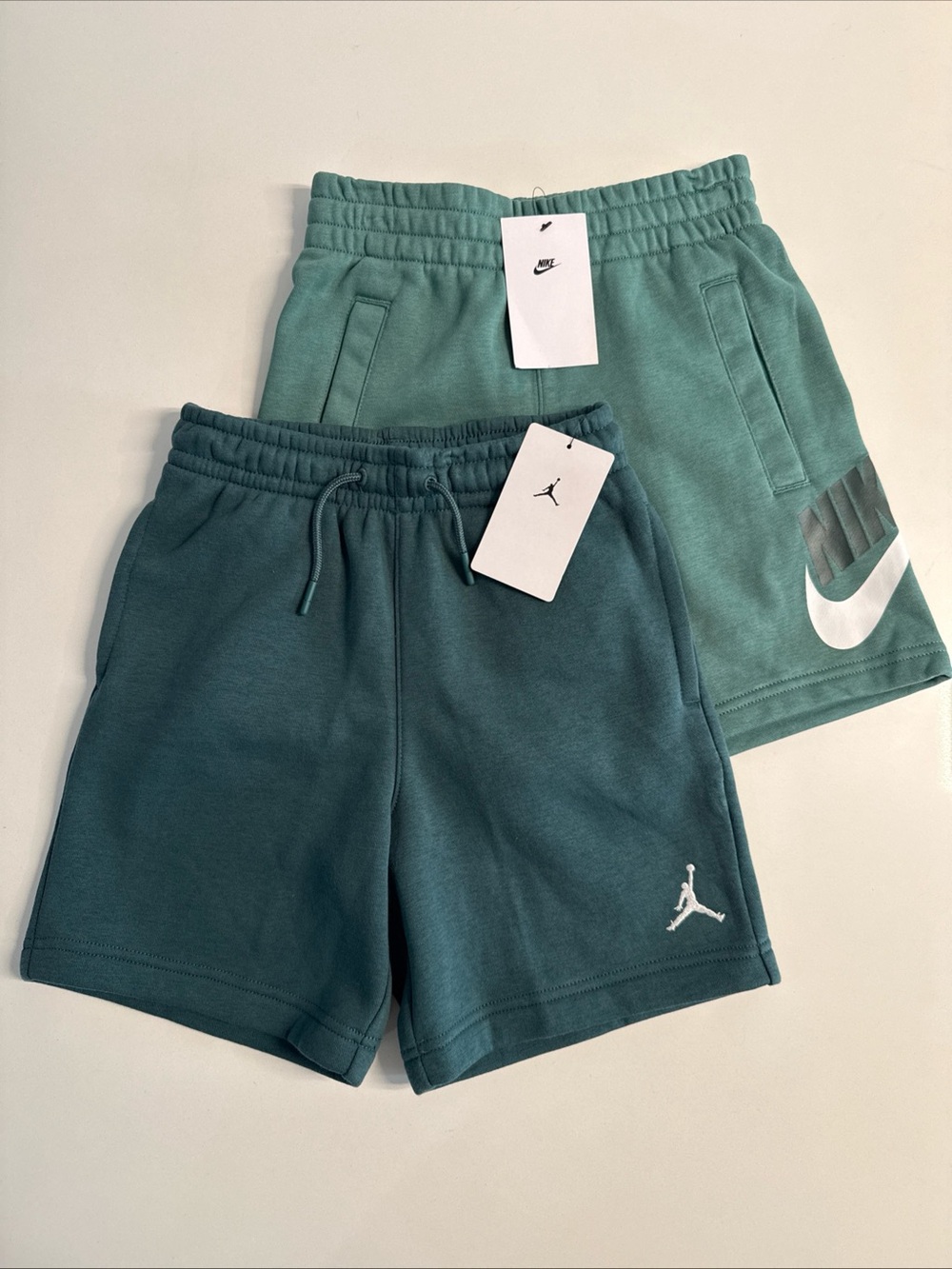 Lot of 2 New Nike Jordan Fleece Shorts Green Size S